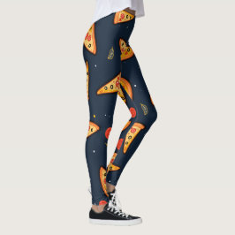 Leggings divertidos de fatia de pizza