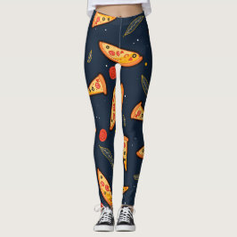 Leggings divertidos de fatia de pizza