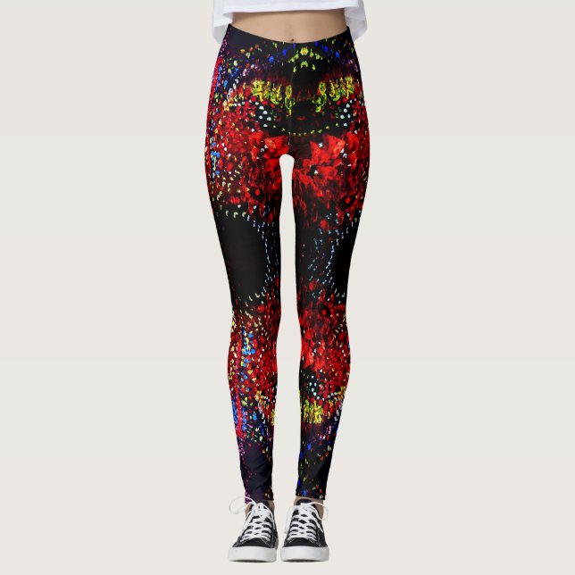 Leggings do abstrato Mind Cusrom (Frente)