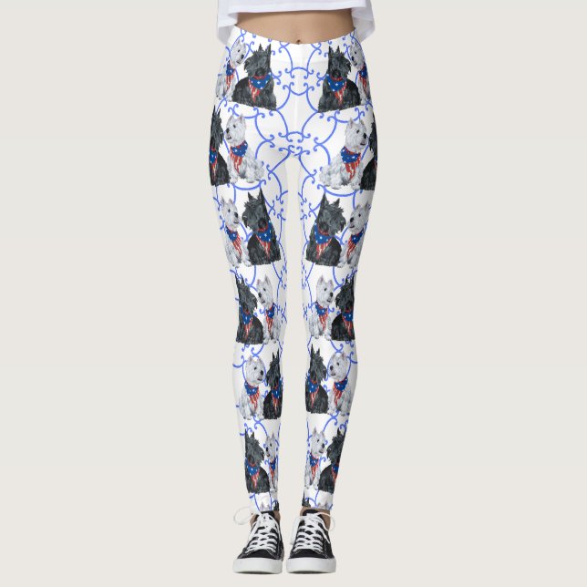 Leggings do cachorro Scottie (Frente)