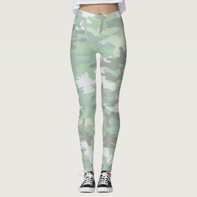 Leggings do Camo Verde da Casa da Mint (Frente)