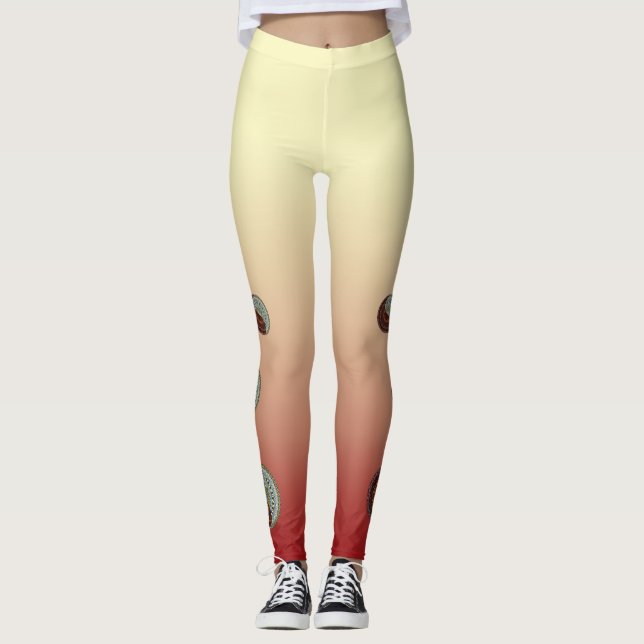 Leggings do Céu e do Inferno Mandala (Frente)
