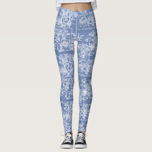 Leggings do circuito (branco)