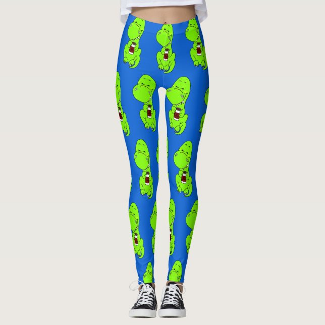 Leggings do Coffeesaurus (Frente)