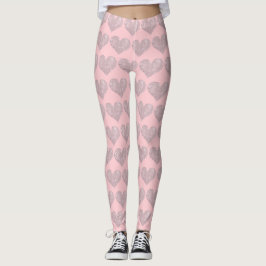 Leggings do Coração Rosa
