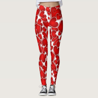 Leggings do Coração Vermelho