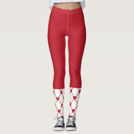 Leggings do Coração Vermelho