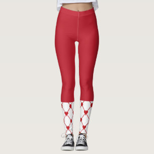 Leggings do Coração Vermelho