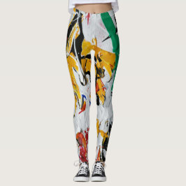 Leggings do derramar de pintura