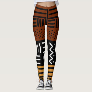 Leggings do Designer de Lama Impressa Africano