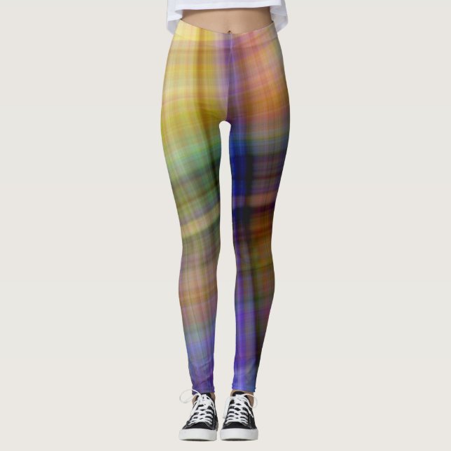 Leggings do Designer de xadrezes (Frente)