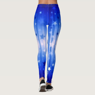 Leggings do Dia da Independência de Estrela Azul
