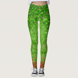 Leggings do Dia das Bruxas Deusa Verde Mortal