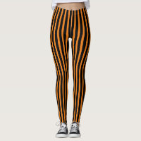Leggings do Dia das Bruxas Laranja e Negra