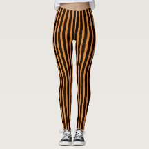 Leggings do Dia das Bruxas Laranja e Negra