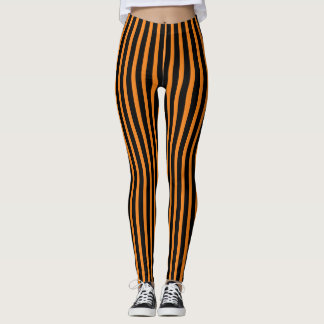Leggings do Dia das Bruxas Laranja e Negra
