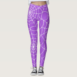Leggings do Dia das Bruxas na Web Roxo