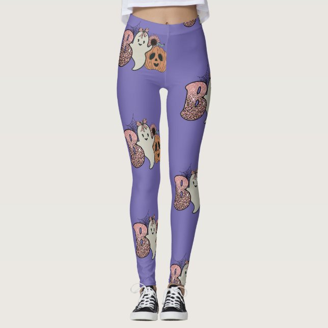 Leggings do Dia das Bruxas Spooky (Frente)
