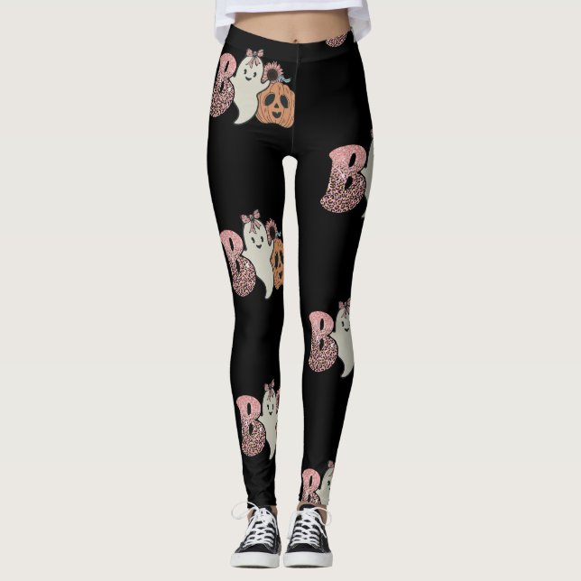 Leggings do Dia das Bruxas Spooky (Frente)
