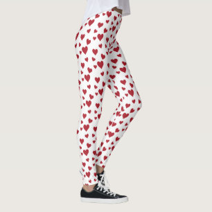 Leggings do Dia de os namorados de padrões do cor