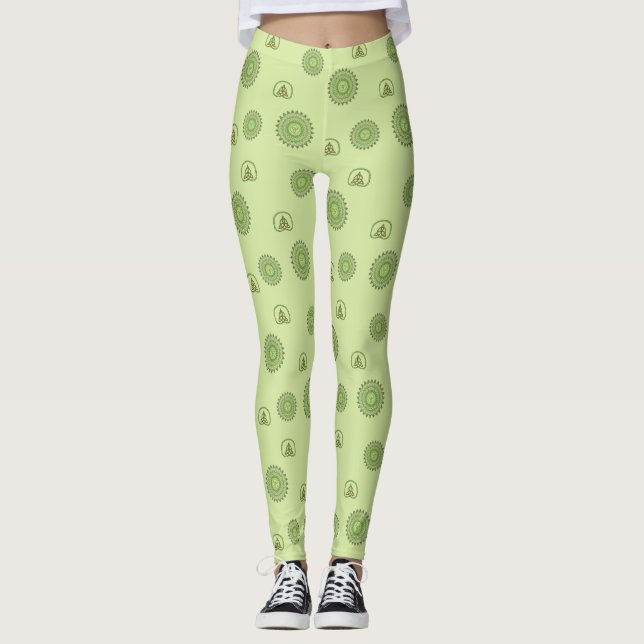 Leggings do Dia de São Patrício Celta (Frente)