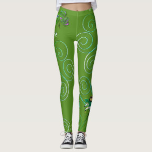 Leggings do Dia de São Patrício do Leprechaun