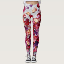 Leggings do Dia dos Namorados – Padrão de Coração 