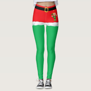 Leggings do Elf Verde de Natal