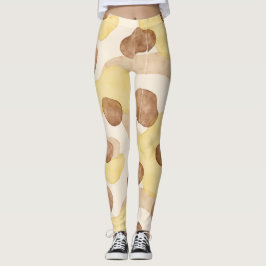 Leggings do estilo da camuflagem amarela castanha