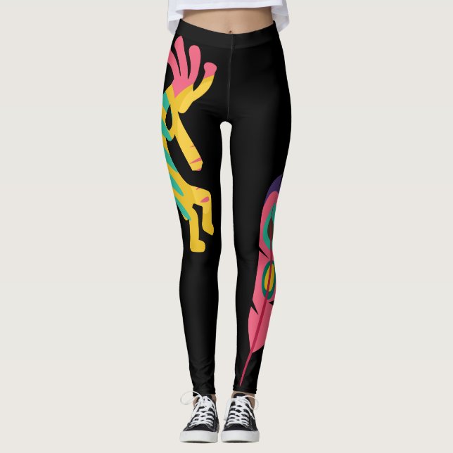 Leggings do estilo indiano americano Kokopelli (Frente)