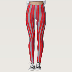 Leggings do Exercício de Gym com Padrão de Greve V