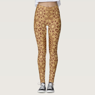 Leggings do exercício de Henna e Lace Yoga