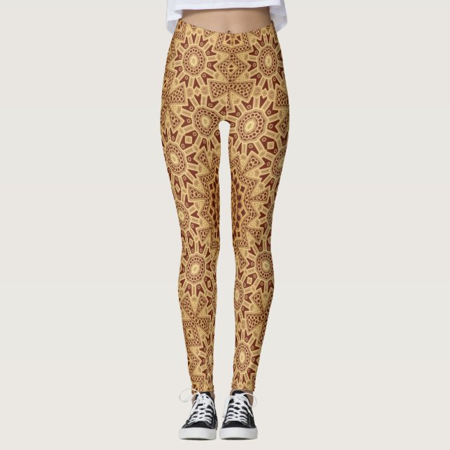 Leggings do Exercício Gym Henna & Lace Yoga (Frente)