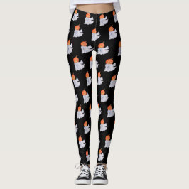 Leggings do Halloween com Leggings Fantasmas