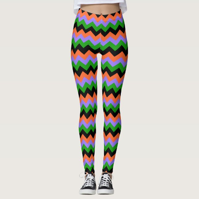 Leggings do Halloween Zigzag (Frente)