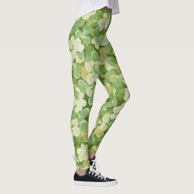 Leggings do Jardim da Flor Verde (Direita)