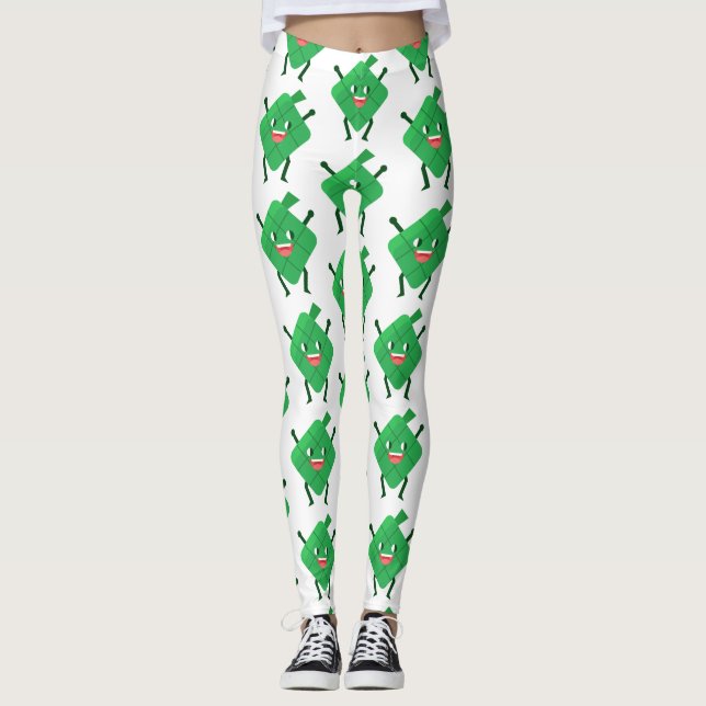 leggings do Ketupat felizes (Frente)
