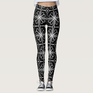 leggings do modo flor