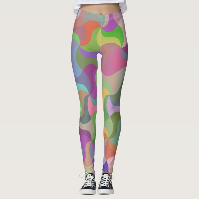 leggings do mosaico pastel (Frente)