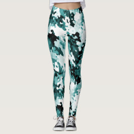 Leggings do padrão da Camo "The Real Teal"