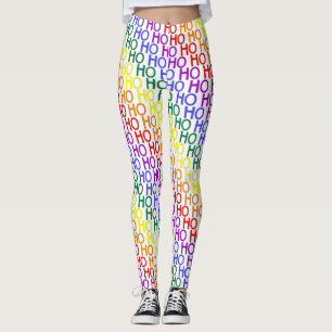 Leggings do padrão Rainbow Ho Ho Ho