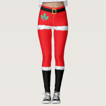 Leggings do Papai Noel de Natal