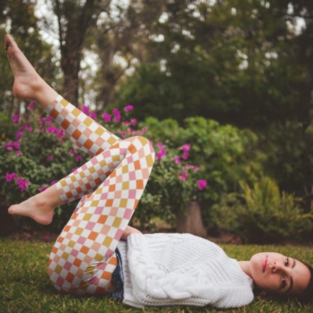 Leggings Do Quadro De Checagem Urbano Chic Retro (Criador carregado)