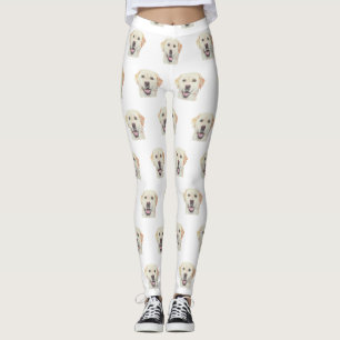 Leggings do Retriever Labrador Amarelo Branco Ador