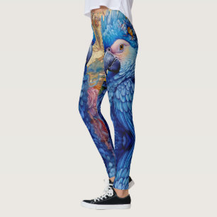 Leggings do rico Indigo Macaw - Bonito