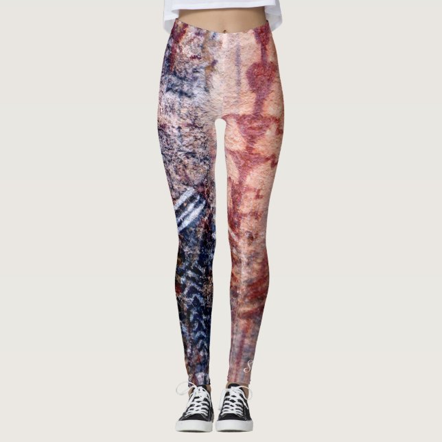Leggings do Sudoeste, Escrevendo Antigo com Nome (Frente)