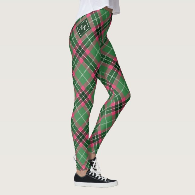 Leggings do Tartan Verde e Rosa (Direita)