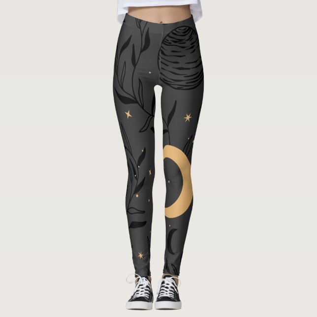 Leggings do Tema da Lua Celestial (Frente)