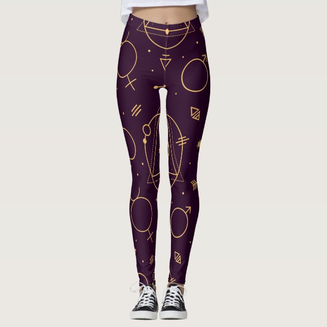Leggings do Tema da Lua Celestial (Frente)