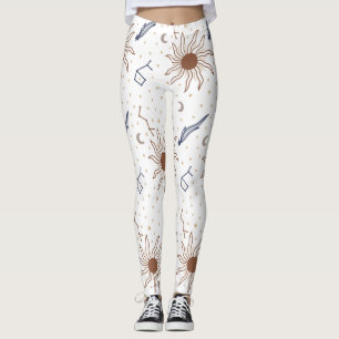 Leggings do Tema Floral Celestial